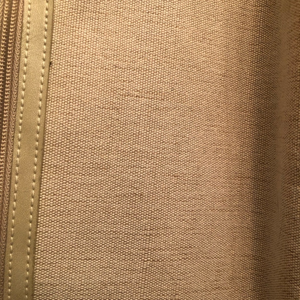 Canvas/ faux leather natural Handbag - Picture 5 of 6